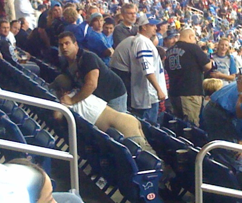 Illustration for article titled Lions Fan Enjoys Historic Victory Sans Pants